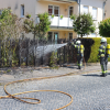 Heckenbrand in Heiligenstadt Feuerwehr warnt vor Unkraut-Abflämmen